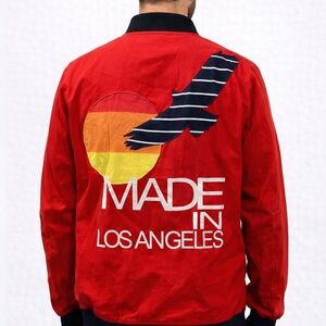 Free & Easy Men's Red Varsity Jacket
